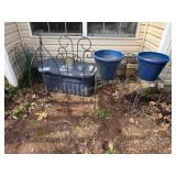 Black Metal Garden Hose Holder, Black Metal Stand