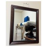 1 Wall hanging Wooden Framed Mirror, Measures: