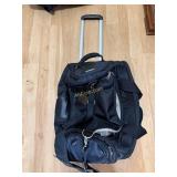 Swiss Army Black Duffle Bag with Wheels with
