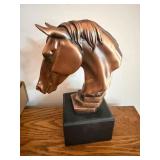 Pair of Sirocco Wood Composite Horse Figurine