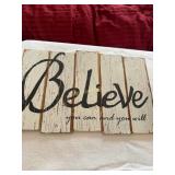 Large Clear tote Containing Dark Brown Wicker