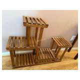 Tiered Bamboo Wooden Pant Stand with Multiple