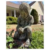 Concrete Kid Picking Flowers, Concrete Doe Laying