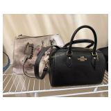 Coach Black Leather Rowan Satchel with Gold