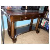 Antique Mahogany Console Table with Drawer