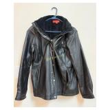 Max USA Black Leather and Suede Jacket Size XL