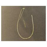 14K Yellow Gold 22ï¿½ Necklace, .9g