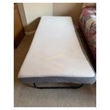 Black Metal Cat Foldable with Mattress Single