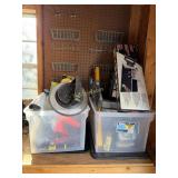 2 Totes of Tools, Ramping Gear, and More. Black