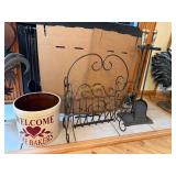 2 Gallon Crock, Fancy Wire Magazine Rack, Fire