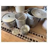 2- Stock Pots with Turkey Basket and Ice Bucket