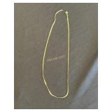 14K Yellow Necklace, Broken Chain, 1.4g