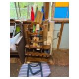 Wine Racks, Wind Mill, Glass Colored Bottles,