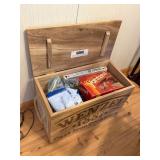 Wood Toy Box with Toys and Games