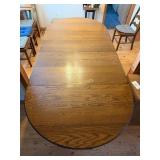 Oak Double Pedestal Extendable Banquet Table.