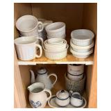 2- Shelves of Bakeware- Spongeware by Roseville,