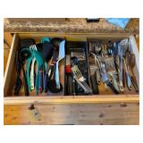 3 Boxes of Kitchen Utensils and Work Wear