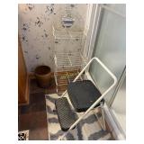 Wire, Metal Shelf Stand and 2 Step Cosco, and 1
