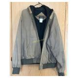 Red Head Menï¿½s Brown Canvas Hooded Work Coat Size