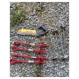 Fine Tooth Saw, 4- Red, 4- Silver Tie Down