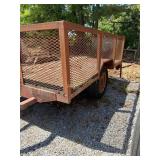 Single Axle Steel Trailer with Expanded Metal