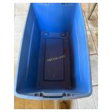 Sterillite US Gallen Rolling Tote with Lid, Coca