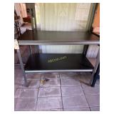 Two Shelf Metal Table Shelving Unit