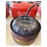 Steel 6 Gallon Gas Can, 2.5 Gallon Steel Gas Can