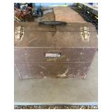 Grey Steel (Empty) Tool Box with Organizer, Red 5