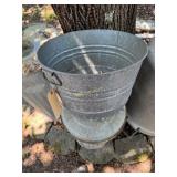 Aluminum Basket, 2 Aluminum Trash Cans, 1 Plastic