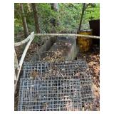 Scrap Metal Pile, 2 Metal Tubs, Metal Dog Cages,