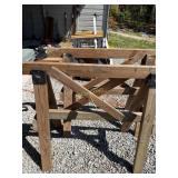 Pair of Wooden Sawhorses