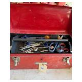 Red Metal Toolbox and all Contents: Wrenches,