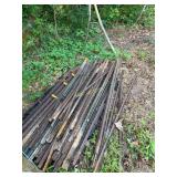 Pallet of Barb Wire, Electric Fence Posts, Metal