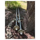 Pair of Solar Lite Flag Poles