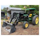 John Deere 2355 Tractor with 2447 Quicke Front