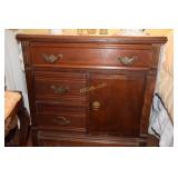 Walnut wash stand 3 drawers & cabinet 28" x