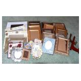 Assortment of picture frames.