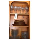Various stemware & extra glass for entertaining.