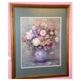 Floral framed print 33" x 27"