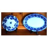 Imperfect Flo Blue plate & platter