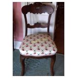 Transitional east lake upholstered chair walnut