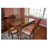 Dining set of 6 -appears to be of bamboo