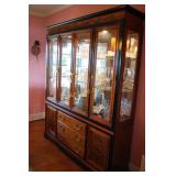 Lighted oriental style china cabinet-3 glass