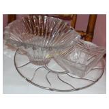 Glass serving plater, serving bowl, candy dish,