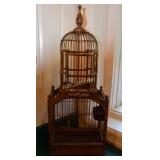 Decorative wire birdcage, wine bottle basket,