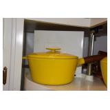 Porcelain covered cast iron ware.