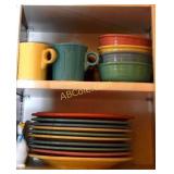 Fiesta Ware-10 plates, bowls & coffee cups (how