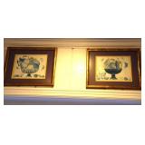 Decorative framed prints.