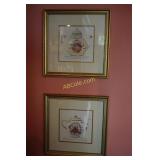 Floral & tea pot framed prints.